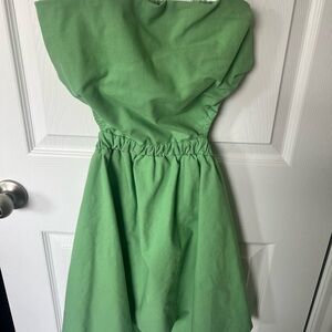 Petal & Pup Vibrant Green Kids Dress